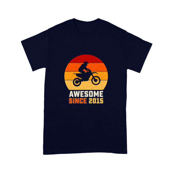 Funny Dirt Bike Men T-shirt - Custom Year Awesome Since 2015 - Cool Motocross Biker Tee, Off-road Dirt Racing| NMS218 A01