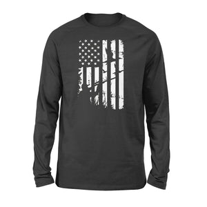 Duck Hunting American Flag 4th July Clothes, Shirt for hunter NQSD239 - Standard Long Sleeve