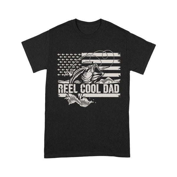 Reel Cool Dad American flag 4th July shirt, Perfect Father's Day Gifts for Fisherman D01 NQS1213 - Standard T-shirt