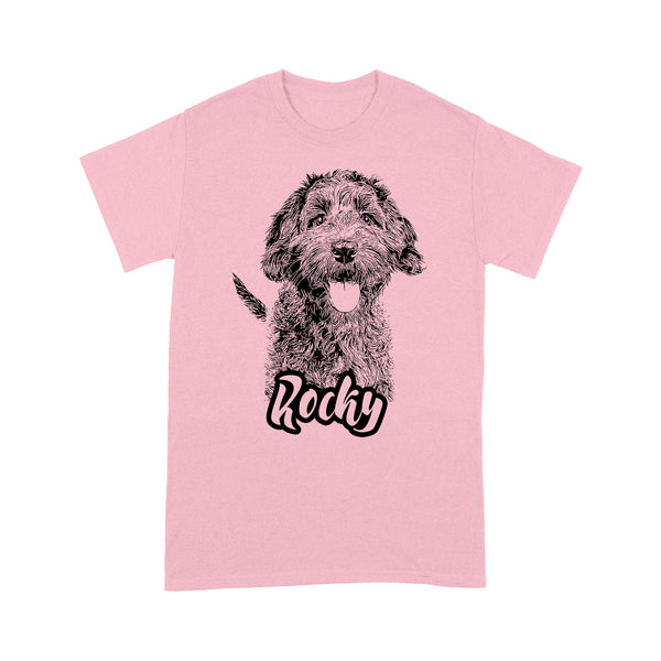 Custom dog portraits art T Shirts, personalized gifts for Dog mom, Dog dad, Dog lovers IPHW2760