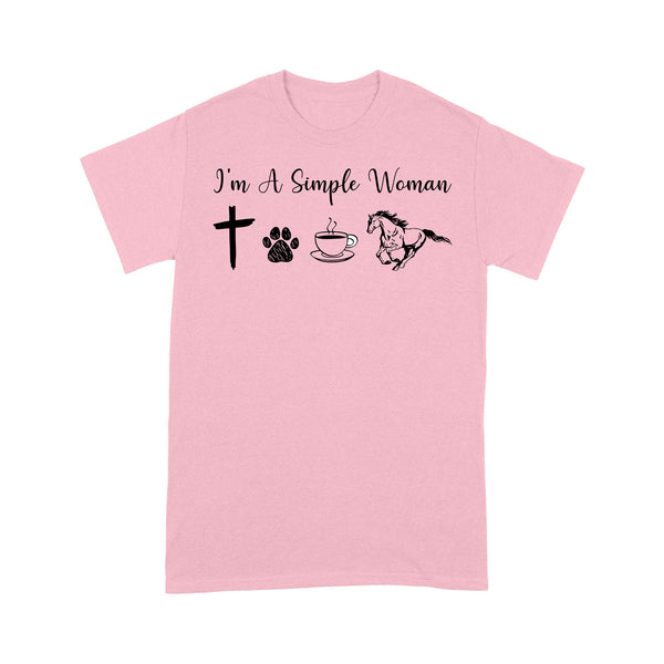 I am a simple women dog, coffee, horse shirt, horse girl shirt D06 NQS1674 - Standard T-shirt