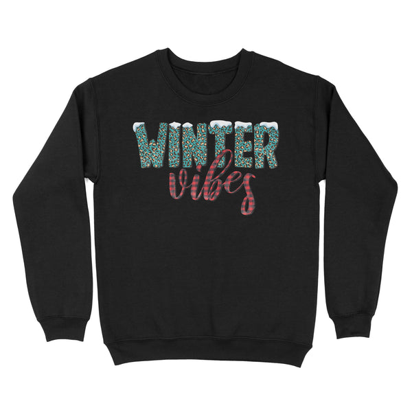 Winter Vibe Christmas Sweatshirt, Leopard Red plaid xmas gifts FFS - IPHW1905