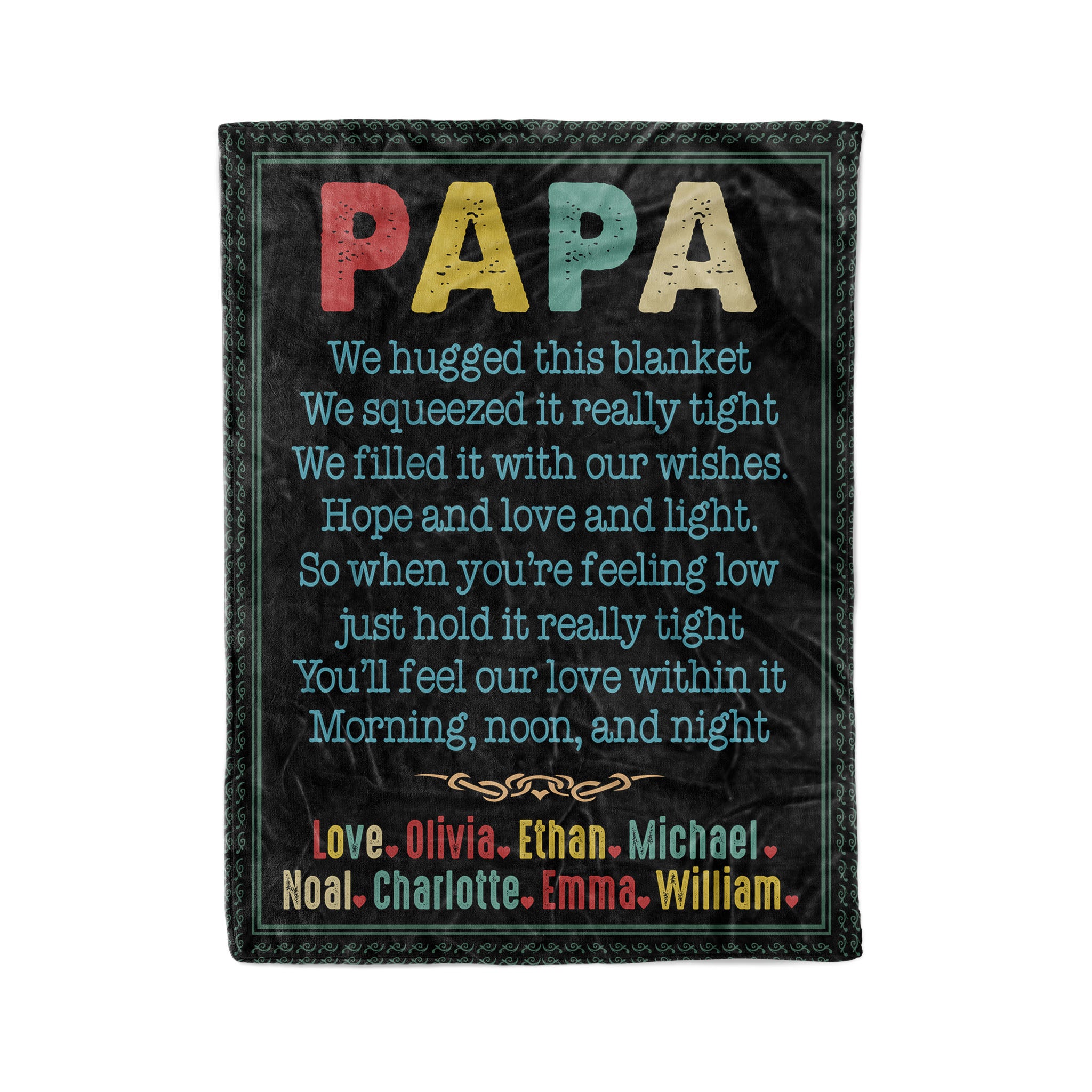 Personalized Blanket For Papa gift ideas for Dad custom Name blanket - FSD1298D06