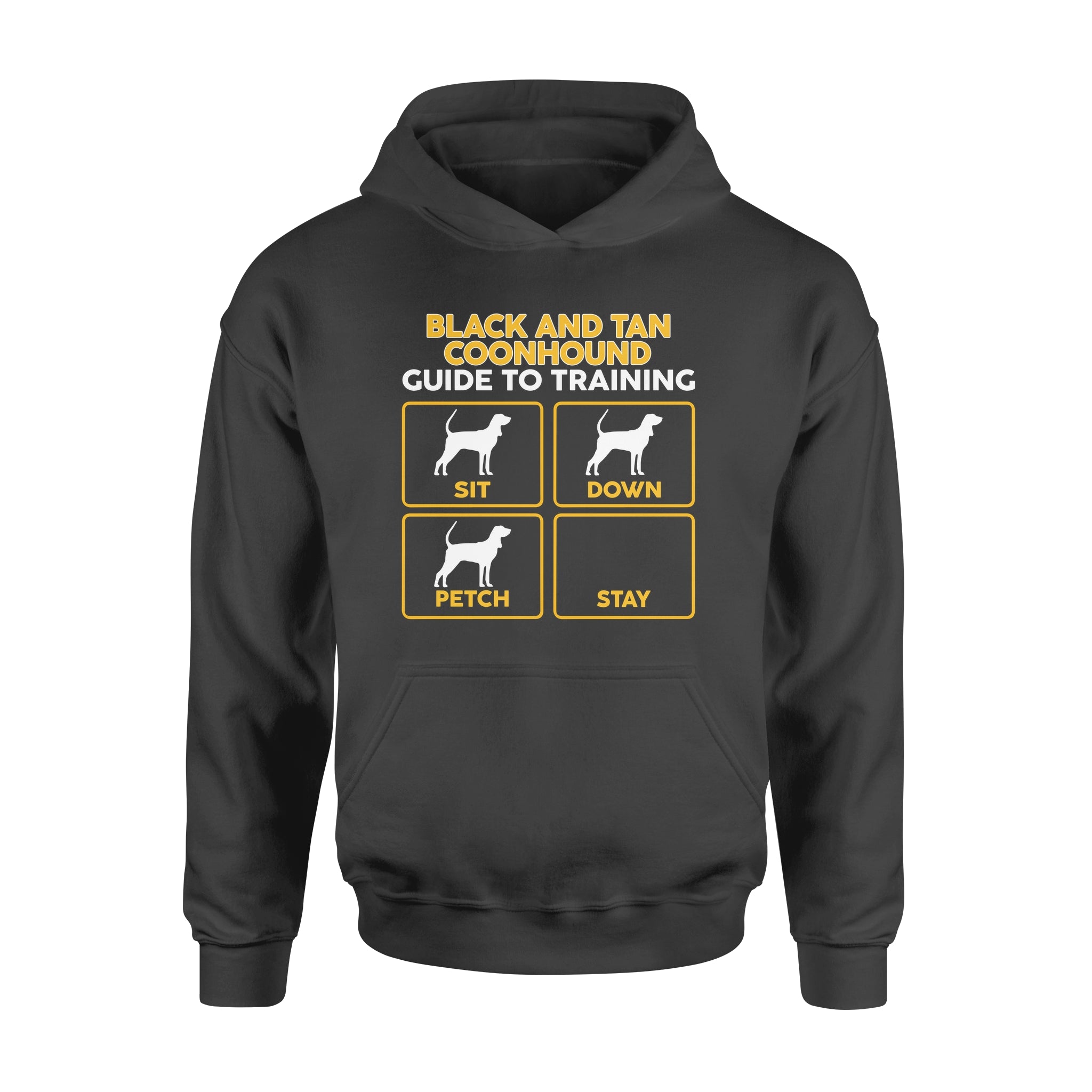 Black and Tan Coonhound Hoodie | Funny Guide to Training - FSD1090