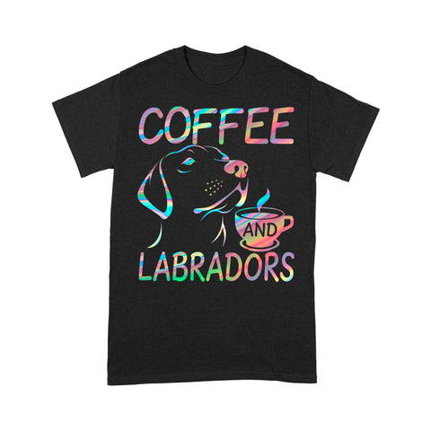 Coffee and Labrador T-shirt| Labrador Lover Shirt for Lab Mom Lab Dad Lab Gift| JTSD329