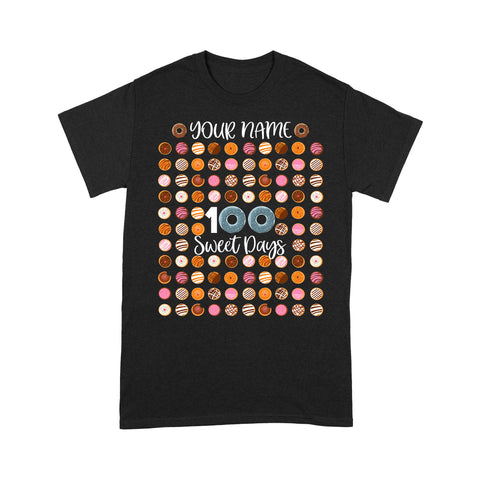 Custom shirt 100th day of school shirt, Happy 100th Day, 100 sweet days D02 NQS1266- Standard T-shirt