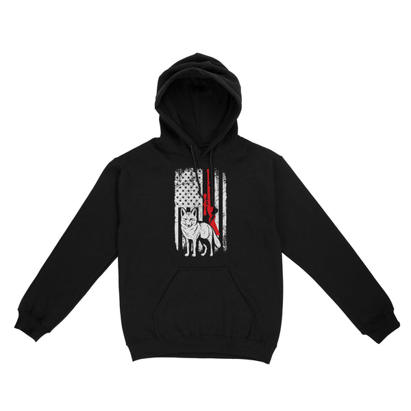 Coyote Hunting American Flag Shirts Predator Coyote Hunter Hoodie - FSD3053 D02