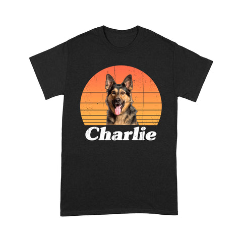 Custom Dog Vintage Shirt, Custom Name and Photo Pet Shirt, Dog Lover/Dog Owner Gift, Personalized gifts Standard T-shirt FSD2367D06