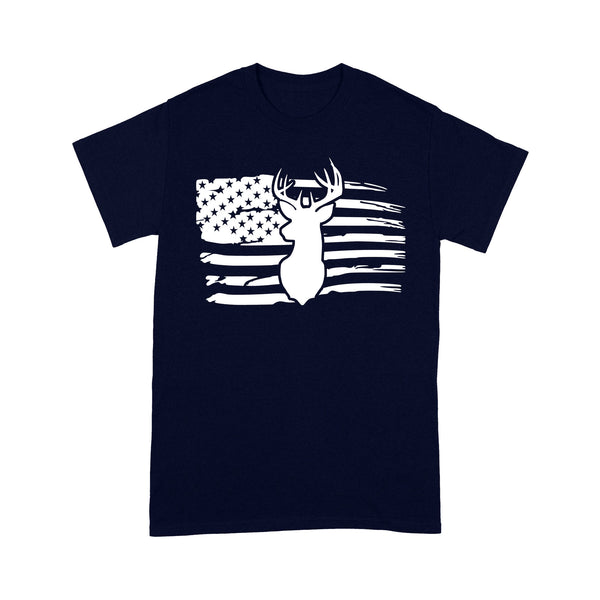 Deer hunting American flag T-shirt Deer head - FSD1227D05