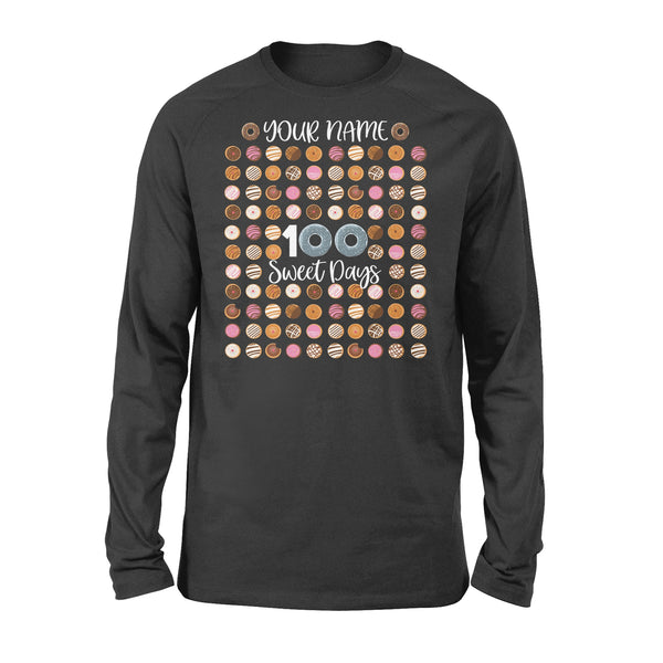 Custom shirt 100th day of school shirt, Happy 100th Day, 100 sweet days D02 NQS1266 - Standard Long Sleeve
