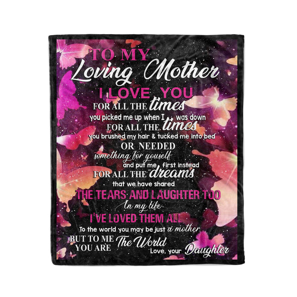 Beautiful To my Loving Mother blanket meaningful word blanket gift for Mom Mother's day gifts - FSD1256