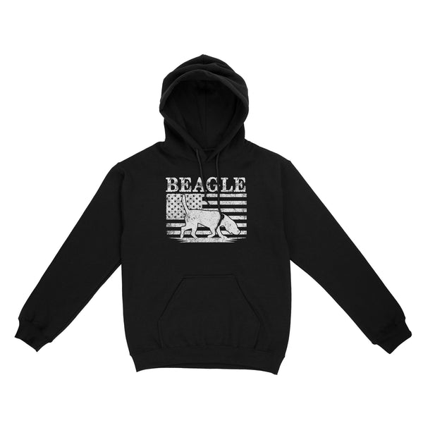 Beagle Dog American Flag Shirt, Mens Beagle Gift, Dog Lover, Hunting Dog Standard Hoodie FSD2345D01