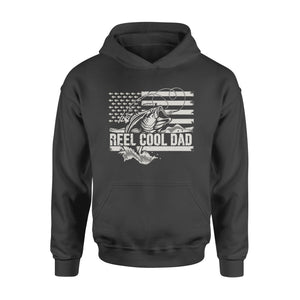 Reel Cool Dad American flag 4th July shirt, Perfect Father's Day Gifts for Fisherman D01 NQS1213  - Standard Hoodie