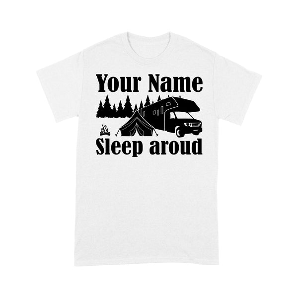 Sleep Around Funny Camping Lover custom name Men's Tshirt happy camper - FSD1651D06