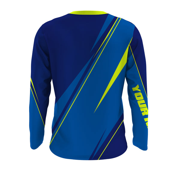 Cycling Long Sleeves Jersey, Road Bike All Over Print Shirt, Custom Bicycle Rider Jersey UV Protection| JTS482